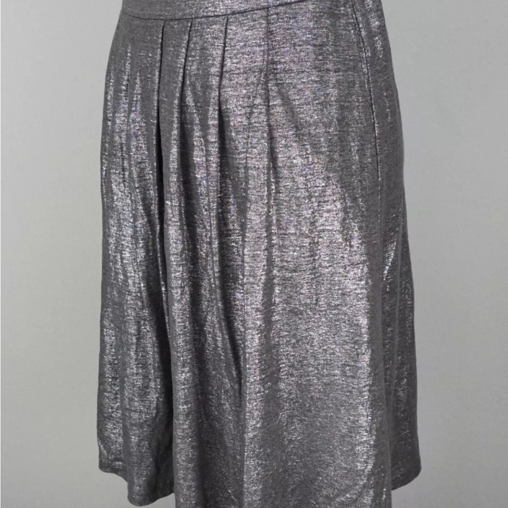 Eileen Fisher Silver Metallic Skirt —NWT - Picture 4 of 6